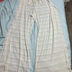 Jordan Taylor White Crochet Pants